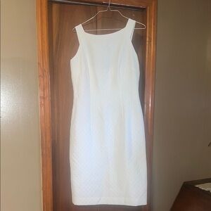 NWT Talbots Elegant White Sleeveless summer sheath Dress sz 6